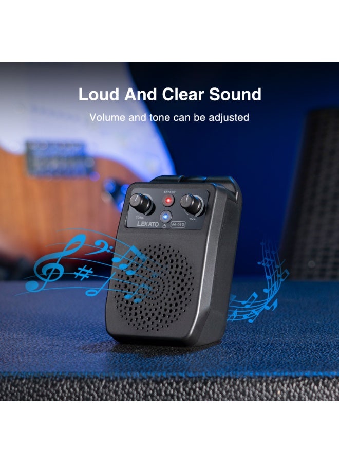 LEKATO Mini Electric Guitar Amplifier 5W, Portable with Bluetooth & 4 Built-in Effects - Image 5
