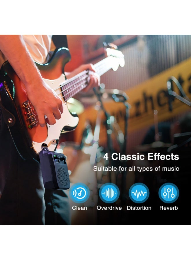 LEKATO Mini Electric Guitar Amplifier 5W, Portable with Bluetooth & 4 Built-in Effects - Image 3