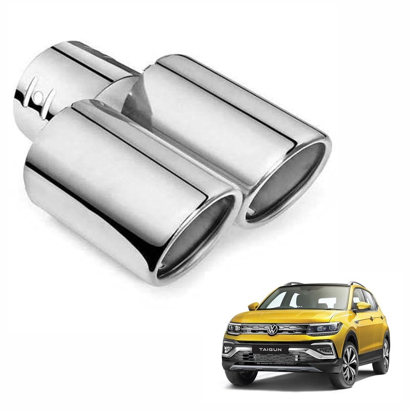 أنبوب عادم مزدوج الصامتة أسريد من الفولاذ المقاوم للصدأ، 1 قطعة لسيارة فولكس فاجن تايغون
