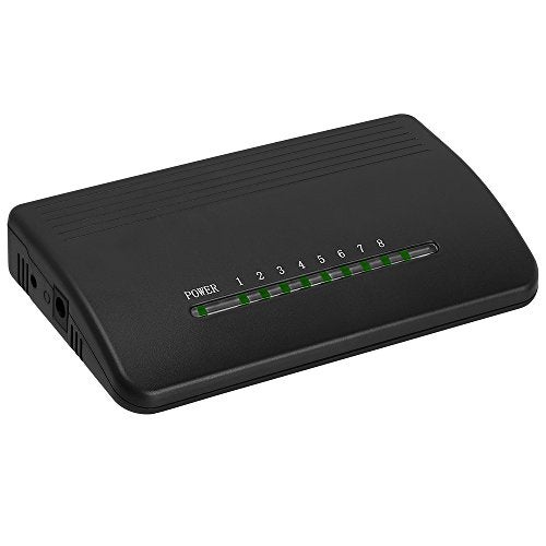 Cmple 8-Port 10/100 Mbps Fast Ethernet Network Switch RJ45 Ethernet Hub, Plug-and-Play, Fanless Quiet Design (1251-N) - Image 1