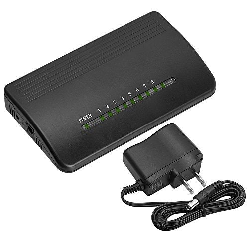 Cmple 8-Port 10/100 Mbps Fast Ethernet Network Switch RJ45 Ethernet Hub, Plug-and-Play, Fanless Quiet Design (1251-N) - Image 3