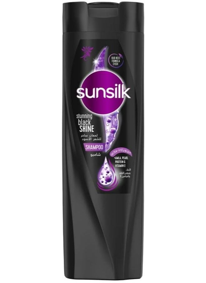 Sunsilk Sunsilk New Activ Infusion Stunning Black Shine Shampoo For Long Lasting Shine With Amla Pearl Protein And Vitamin E 400 ML  - Image 1