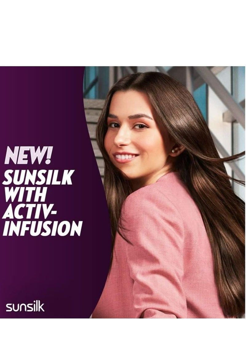 Sunsilk Sunsilk New Activ Infusion Stunning Black Shine Shampoo For Long Lasting Shine With Amla Pearl Protein And Vitamin E 400 ML  - Image 2