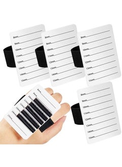 Patelai 4 Pieces Lash Holder Eyelash Extension Hand Pallet Tray Tools with Adjustable Wrist Strap Adjustable Lash Tray Strip Palette One Size Fits Most Eyelash Extension Holder (8-15 mm Pattern)  - Image 1