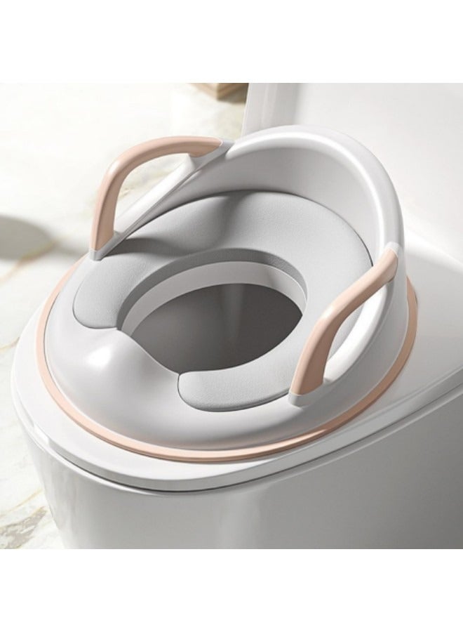 GGEROU Potty Training Seat for Boys & Girls, Cartoon-Shape Non-Slip Toddler Potty Training Seat with Built in Splash Guard, Pink - Image 1