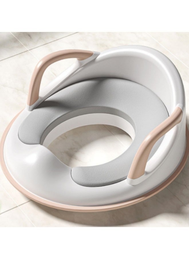 GGEROU Potty Training Seat for Boys & Girls, Cartoon-Shape Non-Slip Toddler Potty Training Seat with Built in Splash Guard, Pink - Image 2