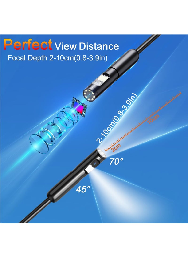 inskam Dual Lens Borescope,4.3”Industrial Endoscope Camera with Light,1080P HD Inspection Camera,IP67 Waterproof Snake Camera with 9 LED Lights,Scope Camera for Home/Pipe/Automotive(16.5FT) - Image 5