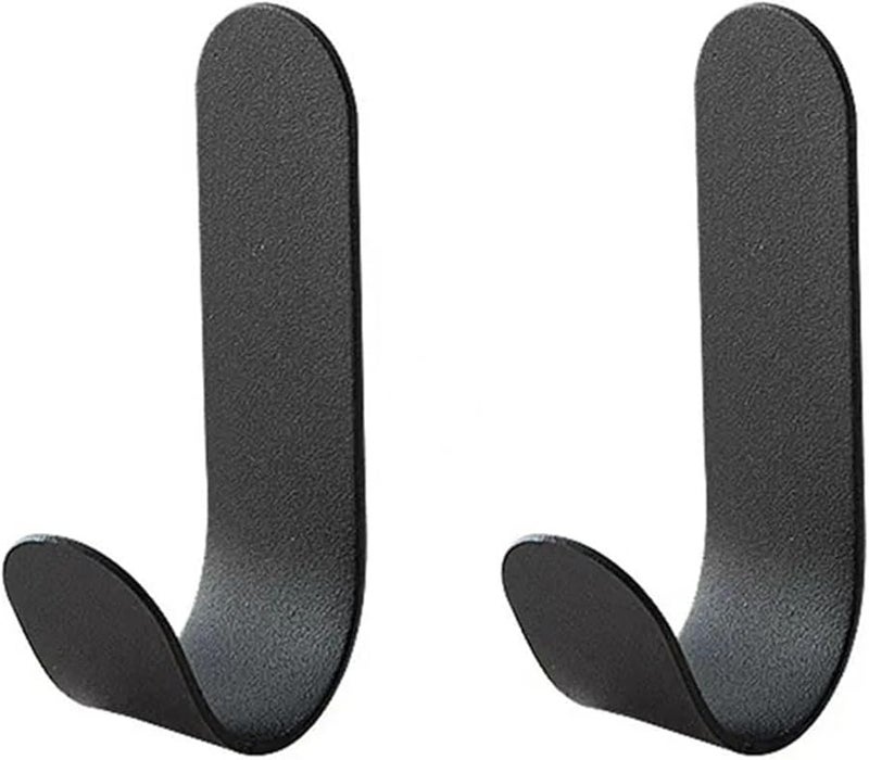 Silver Self Adhesive Hooks 4pcs Waterproof Sticky J Type Hooks For Bathroom Kitchen Towel Keys - Image 4