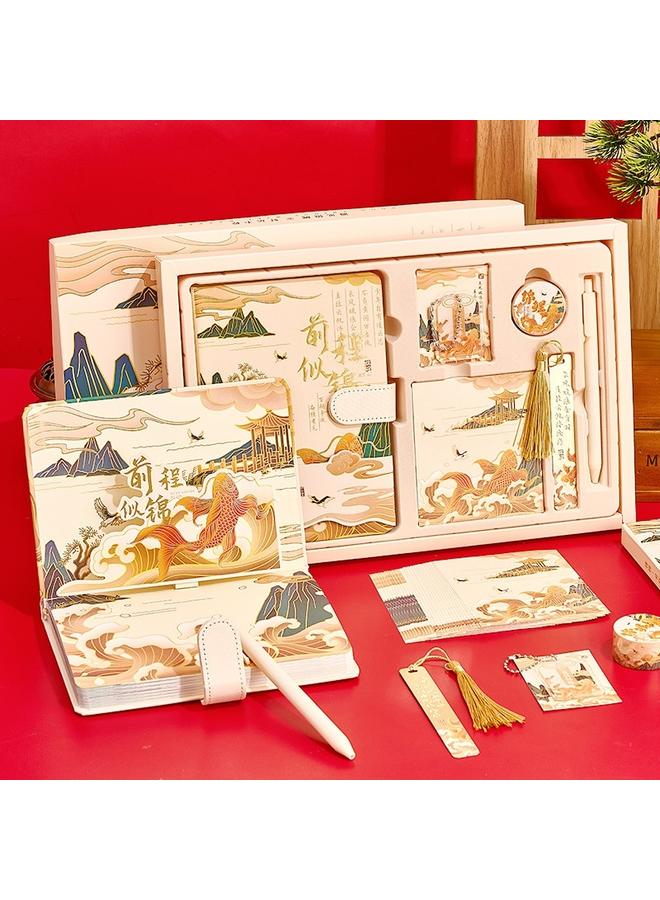 Bluejw Notebook Gift Box Printed Suit Forbidden City Creative Products Chinese Style Notebook High Color Value Hand Book - Image 3