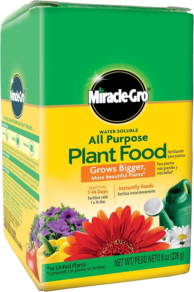ميركل-جرو 1 Miracle-Gro 2000992 سماد نباتي قابل للذوبان في الماء لجميع الأغراض، 0.5 رطل (8 أونصات) - Image 1