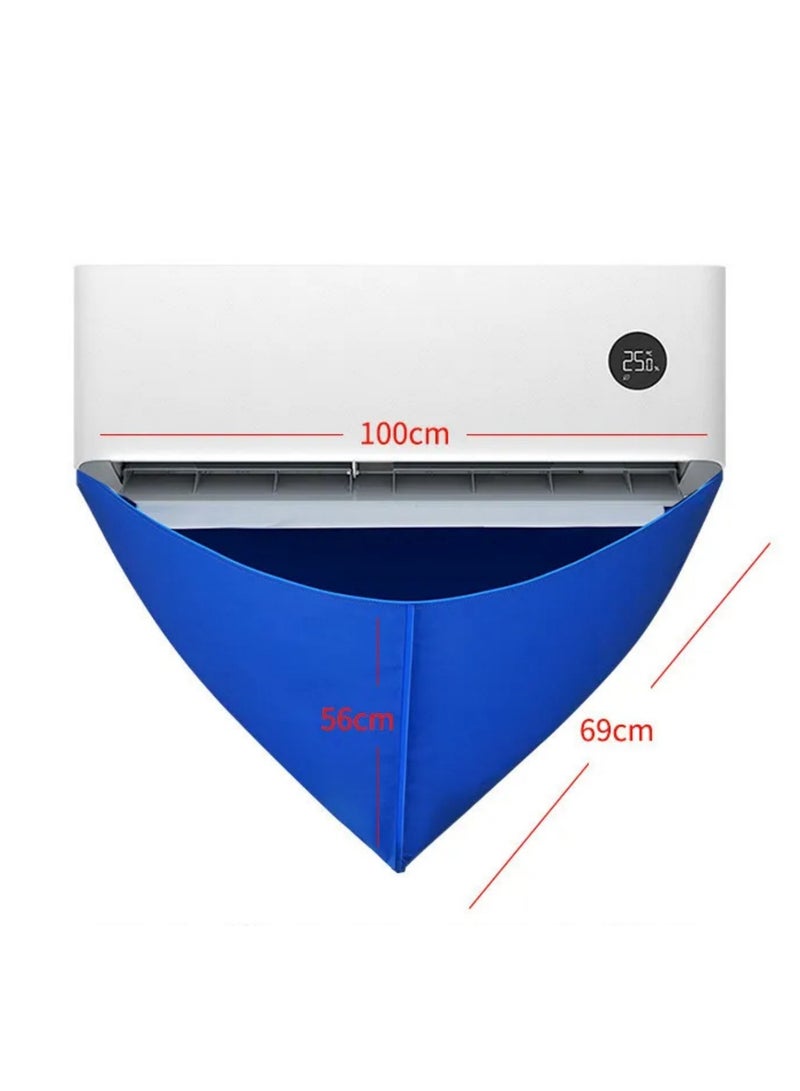 سايكفو غطاء تنظيف مكيف الهواء، حقيبة تنظيف الغبار مانعة للتسرب مع أنبوب تصريف للوحدة المثبتة على الحائط، ملحقات منزلية لتنظيف مكيف الهواء المنفصل لغرفة النوم وغرفة الأطفال وغرفة الدراسة - Image 5