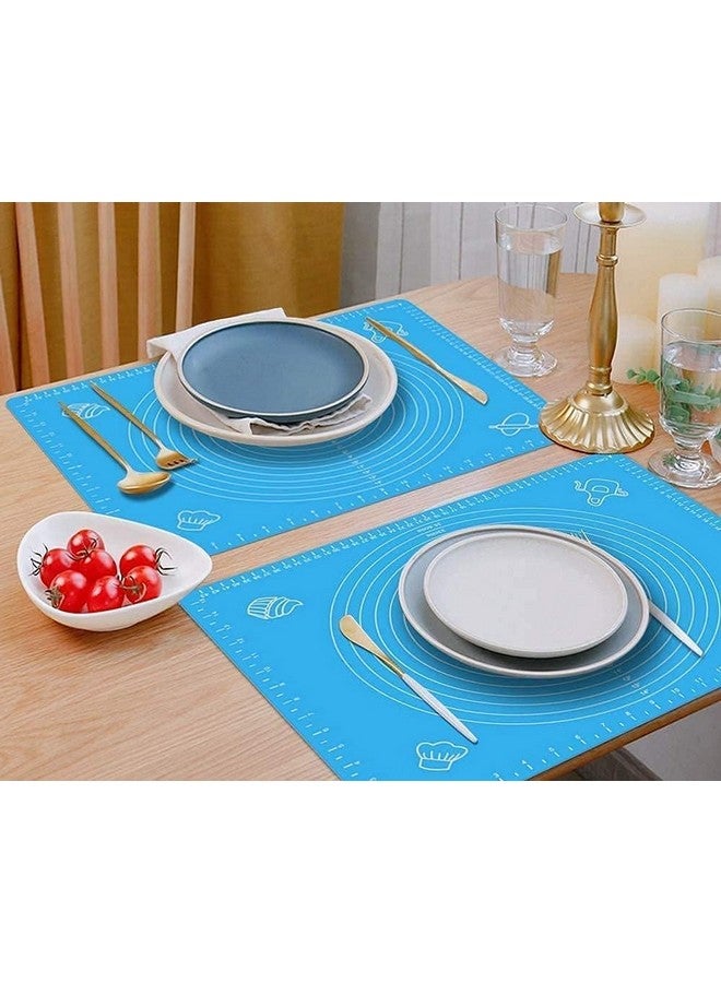 AADHIK Silicone Baking Mat Chapati Atta Kneading Mat Non-Stick Fondant Rolling Mat Stretchable for Kitchen Roti Chapati (Baking Mat 50 * 40 cm)(Multicolor) - Image 4