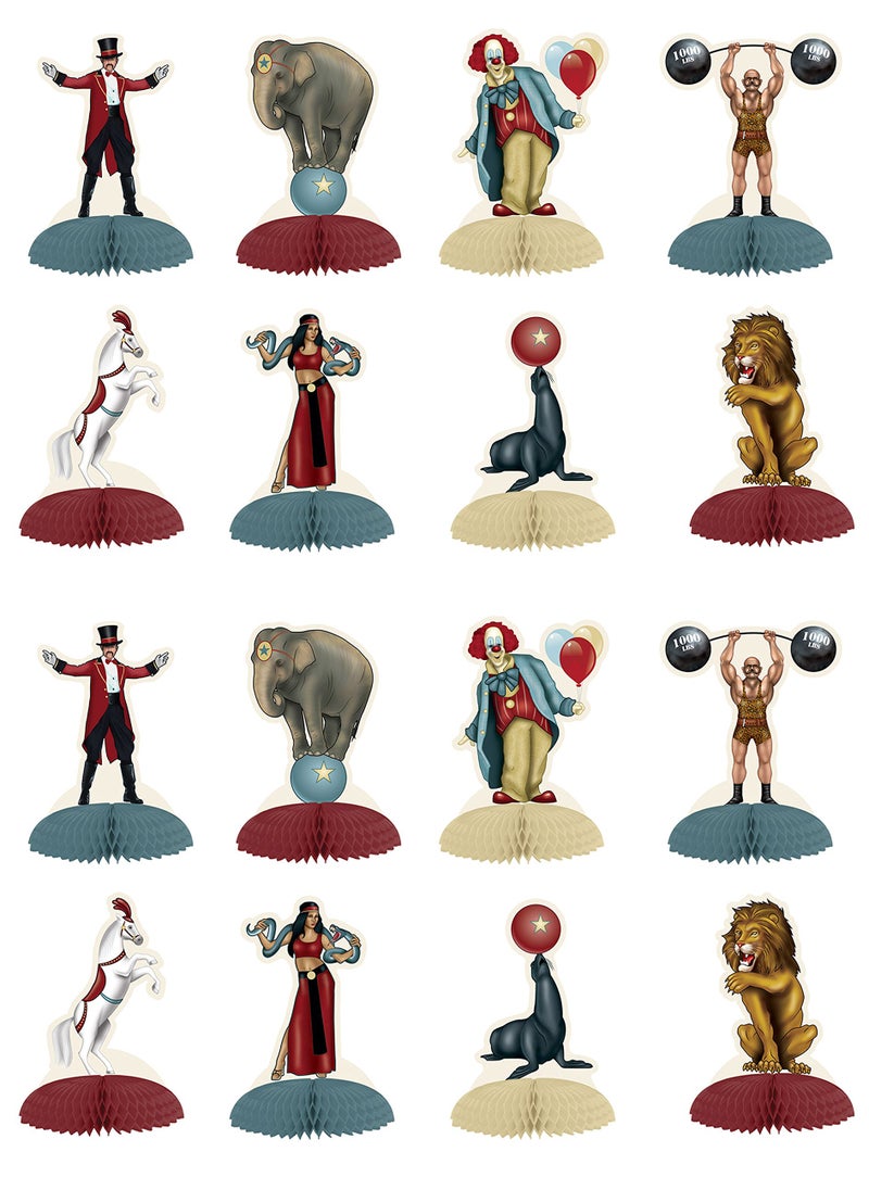 Beistle Vintage Circus Mini Centerpieces 16 Piece 5 Multicolored  16 Count Pack of 1