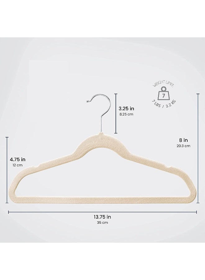 Red Dot Gift 30-Pack Beige Velvet Kids Hangers - (35cm / 14 Inch) Premium Childrens Hangers for Closet, Ultra Thin Cute Hangers Kids Clothes Hanger, Small Hangers for Kids Clothes. - Image 5