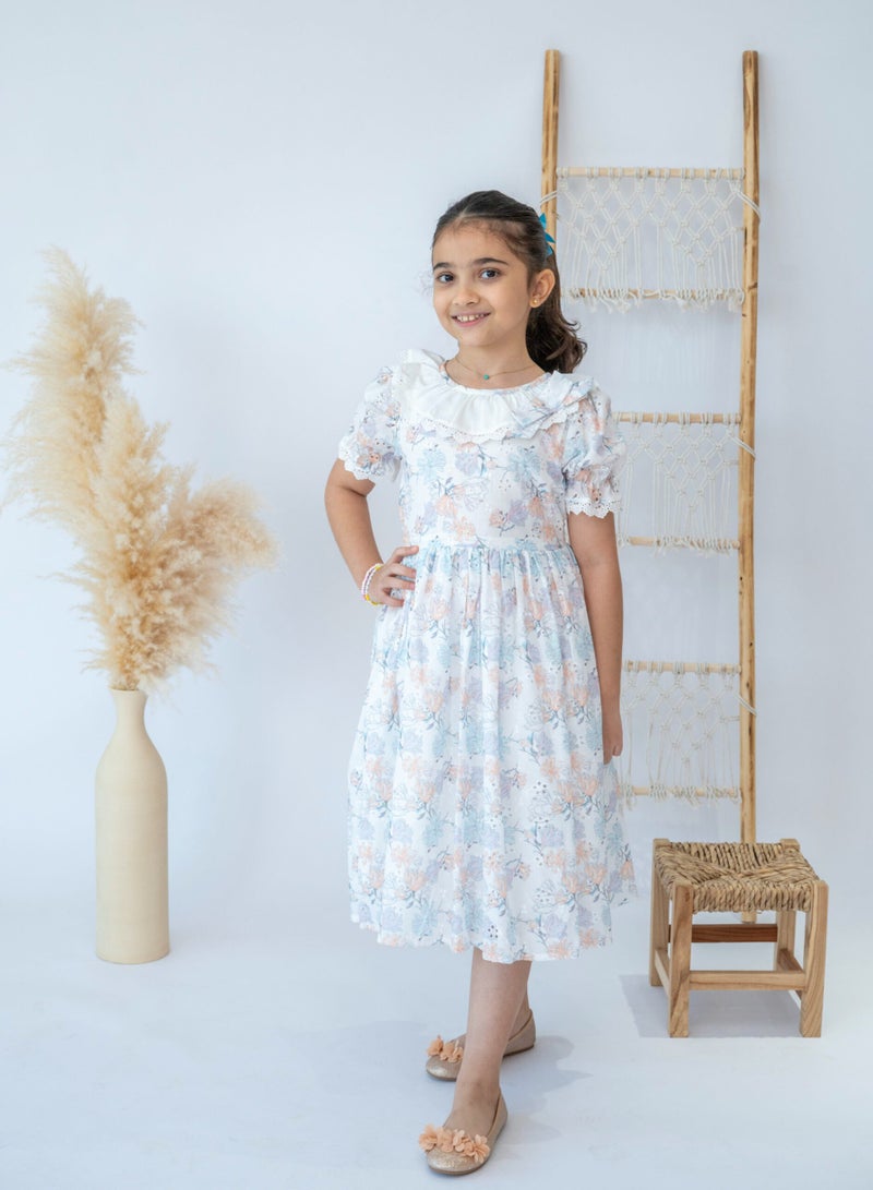 LALEENA Spring Blossom” Floral Dress for Girls - Image 1