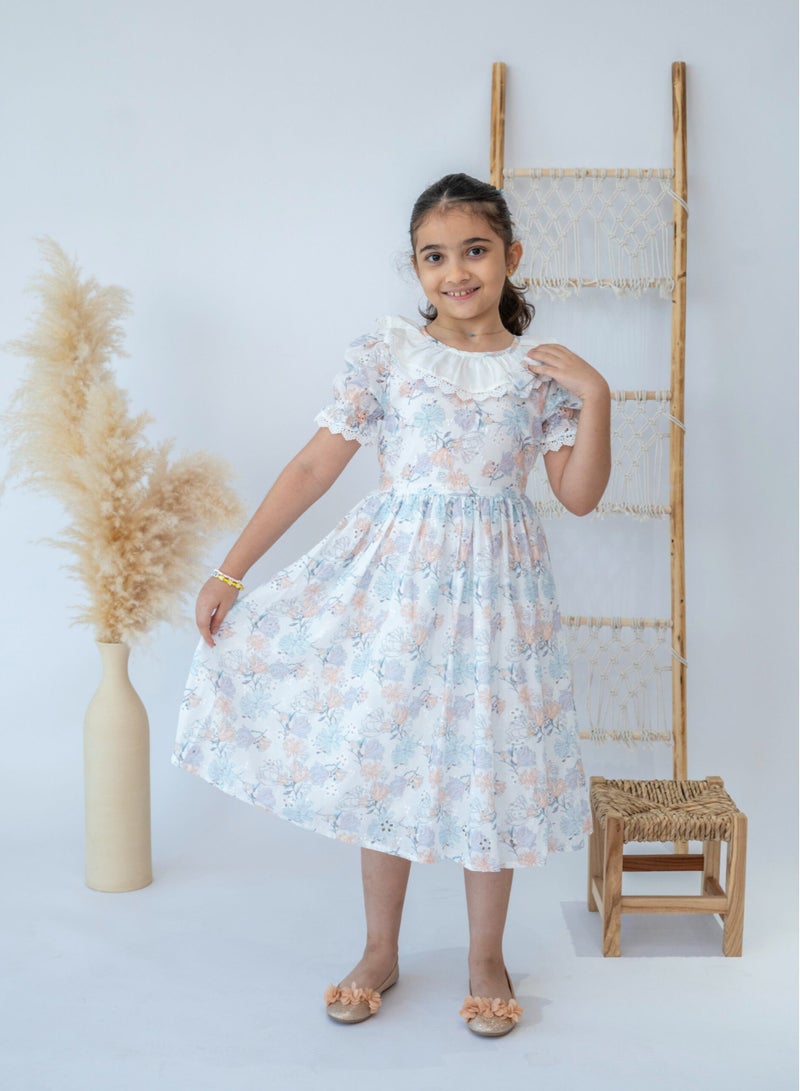 LALEENA Spring Blossom” Floral Dress for Girls - Image 2