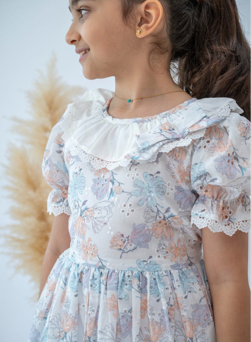 LALEENA Spring Blossom” Floral Dress for Girls - Image 4