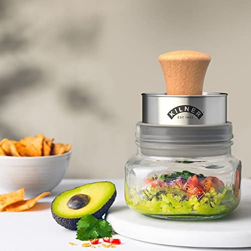 Kilner Premium 500 ml Mash and Store Glass Jar Set with with Stainless Steel Masher and Lid | Ideal for Homemade Guacamole, Hummus, Baby Food, Kitchen Prep and Serving - Image 2