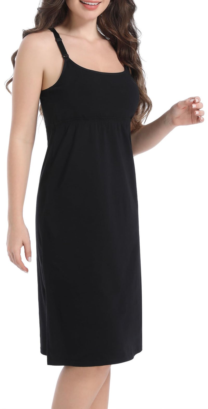 SUIEK 3-Pack Maternity Nursing Nightgown Breastfeeding Tank Tops Pregnancy Sleepwear (Large) - Image 3