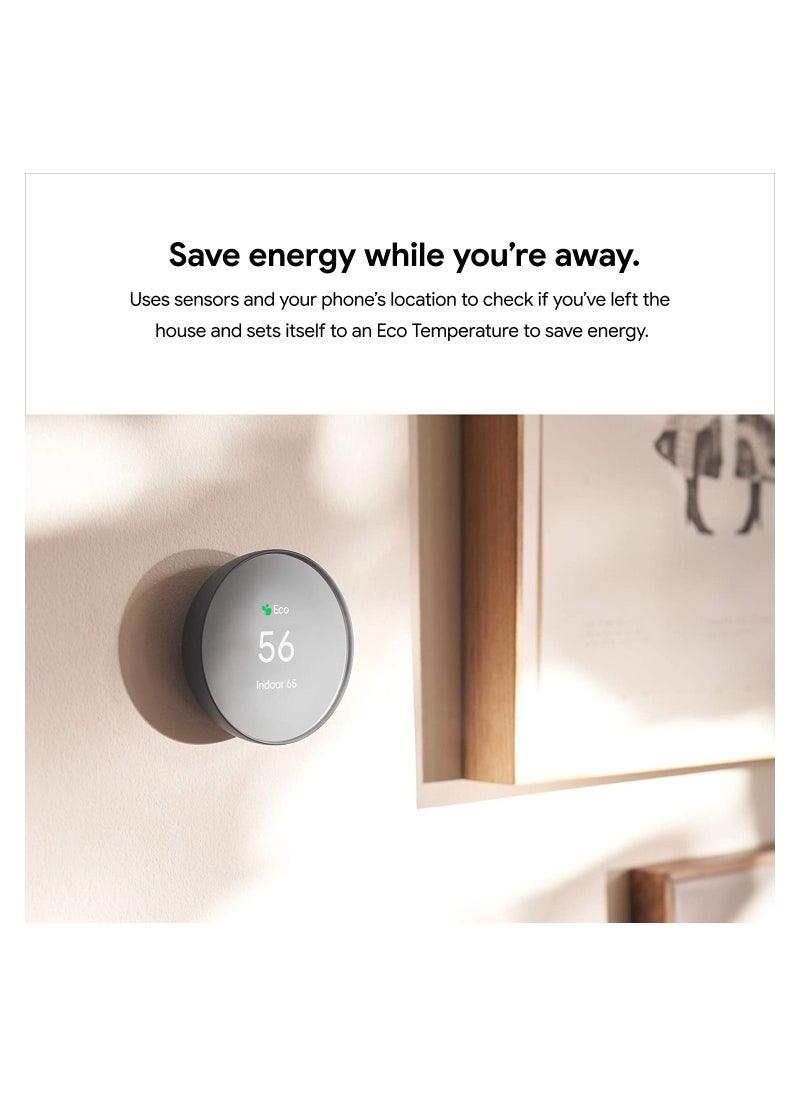 Google - Nest 4th Gen Programmable Smart Wi-Fi Thermostat for Home GA01334-US – Snow - Image 1