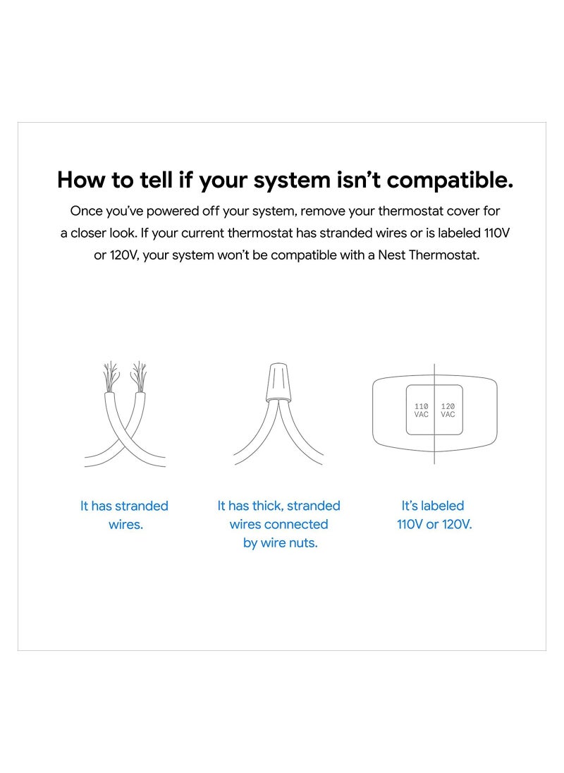 Google Nest 4th Gen Programmable Smart Wi-Fi Thermostat for Home GA01334-US – Snow  - Image 5