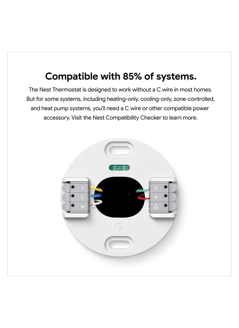 Google - Nest 4th Gen Programmable Smart Wi-Fi Thermostat for Home GA01334-US – Snow - Image 1