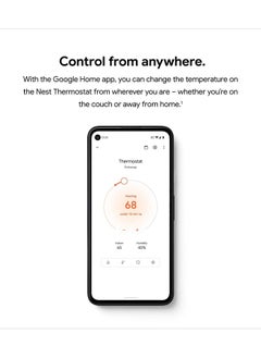 Google Nest 4th Gen Programmable Smart Wi-Fi Thermostat for Home GA01334-US – Snow  - Image 4