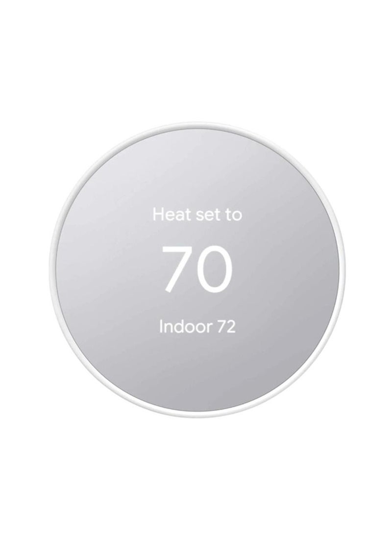 Google Nest 4th Gen Programmable Smart Wi-Fi Thermostat for Home GA01334-US – Snow  - Image 1