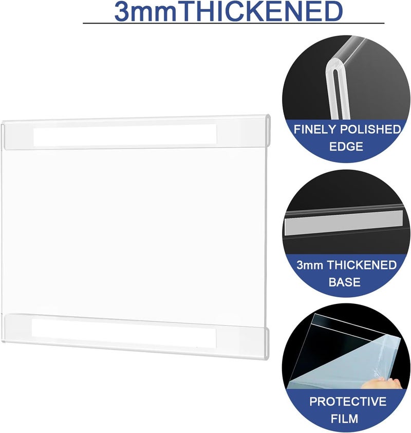 TPGP ROSSHINE A4 Acrylic Sign Holder Wall Mount Set of 3 with Adhesive Tape - Image 4
