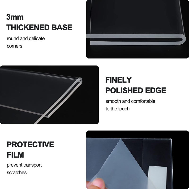 TPGP ROSSHINE A4 Acrylic Sign Holder Wall Mount Set of 3 with Adhesive Tape - Image 5