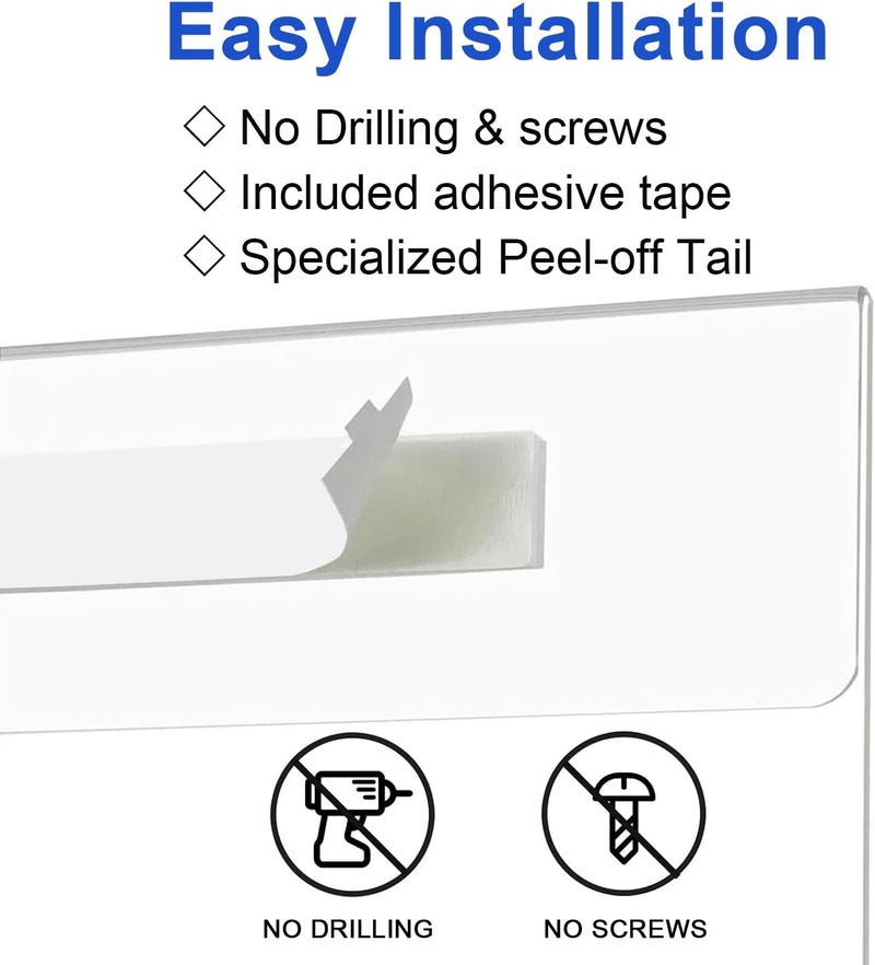 TPGP ROSSHINE A4 Acrylic Sign Holder Wall Mount Set of 3 with Adhesive Tape - Image 3