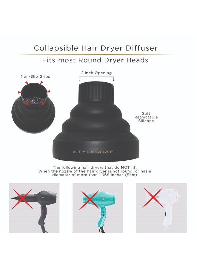 Stylecraft StyleCraft Professional Collapsible Hair Dryer Diffuser  - Image 2