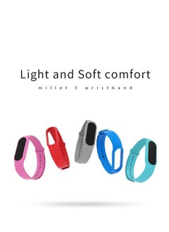 KASTWAVE Bands Compatible with Xiaomi Mi Band 5 Smartwatch Wristbands Replacement Band Accessaries Straps Bracelets for Mi5 (3-Black)  - Image 3