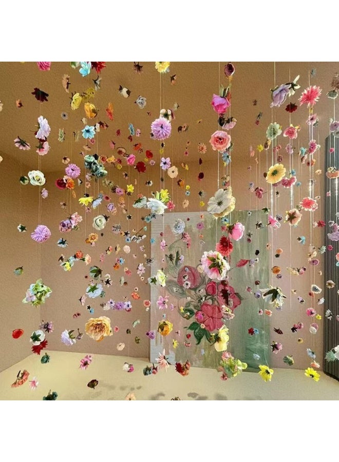 36 Pcs Colorful Artificial Hanging Flowers Set, DIY Floating Floral Decor for Party & Home Backdrops - Image 3