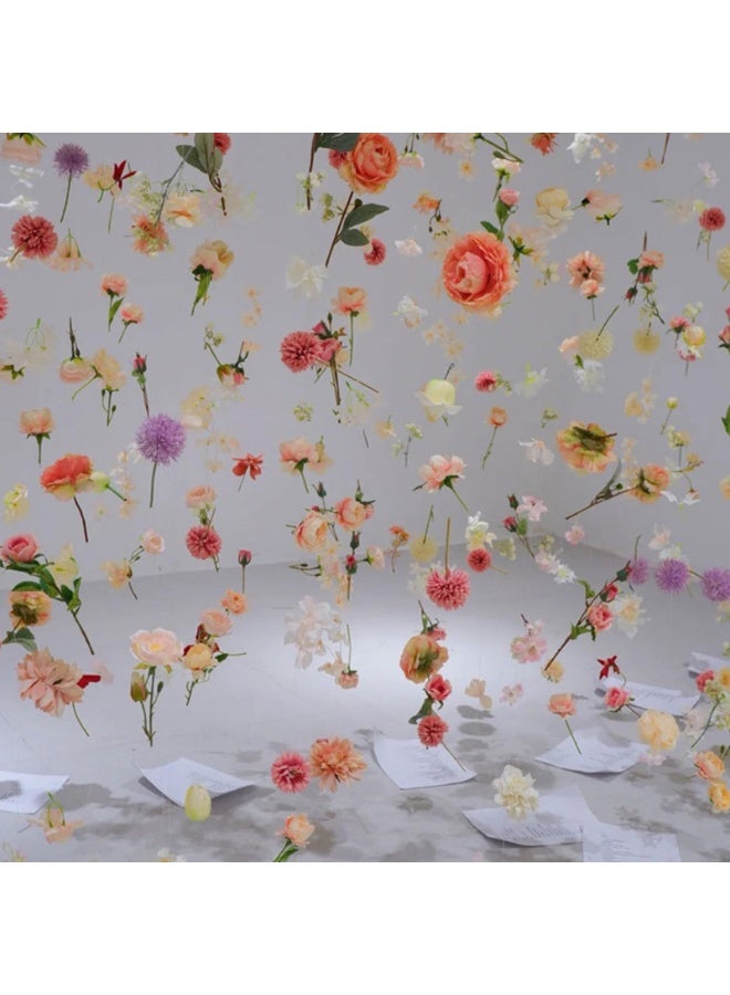 36 Pcs Colorful Artificial Hanging Flowers Set, DIY Floating Floral Decor for Party & Home Backdrops - Image 5