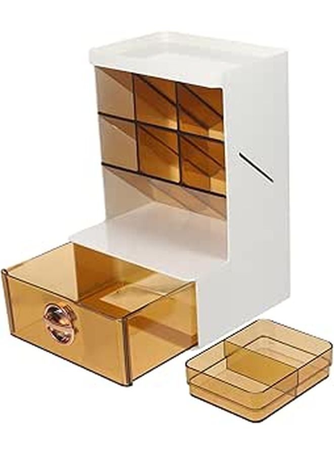 Multifunctional Desk Organizer with Compartments for Pens Markers Scissors Classroom Office Storage - Image 1