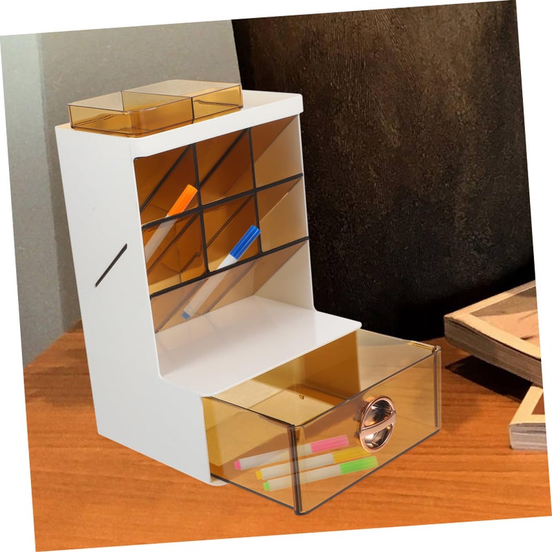 Multifunctional Desk Organizer with Compartments for Pens Markers Scissors Classroom Office Storage - Image 4