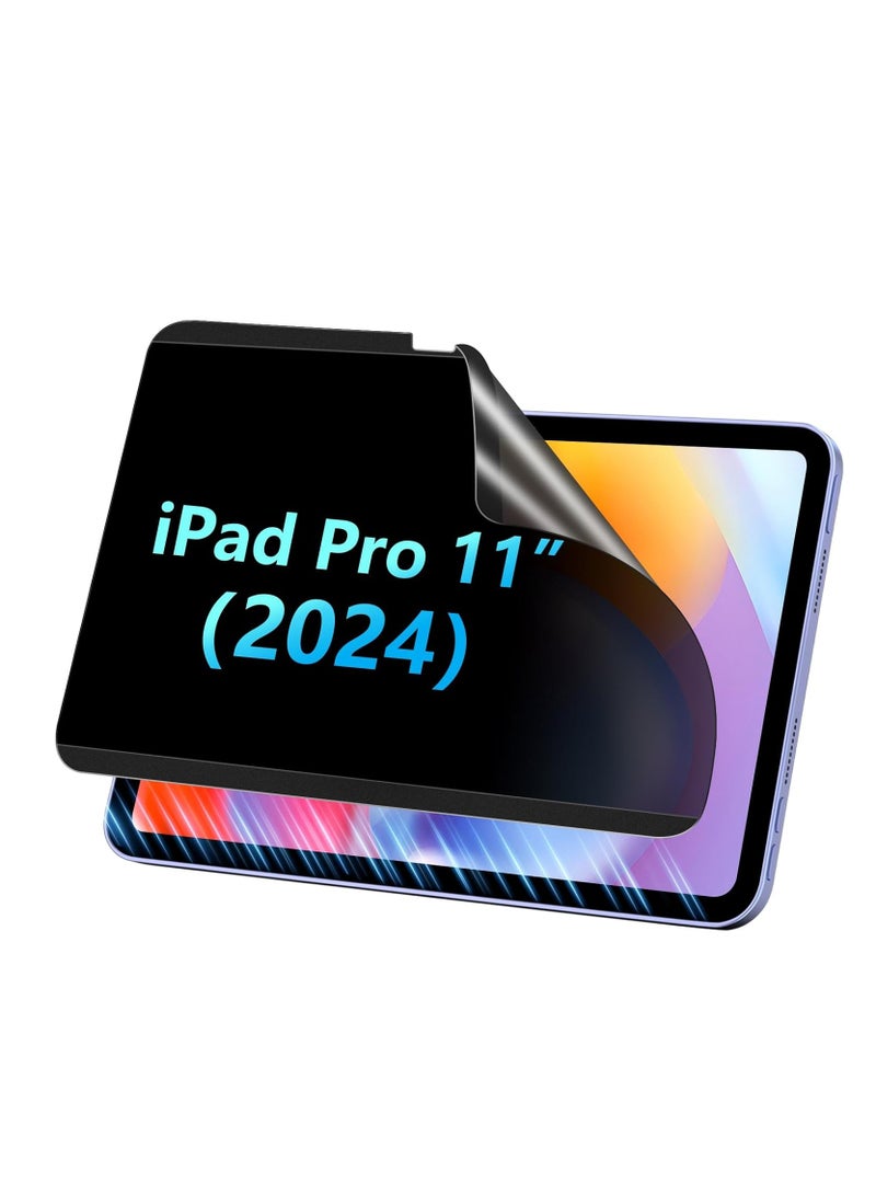 Screen Protector for iPad Pro Screen Protector for iPad Pro 11 Inch (2024 M4), Removable Privacy Screen Film with 30-Degree Anti-Spy Privacy Filter, Detachable and Reusable, Matte Finish Compatible - Image 1