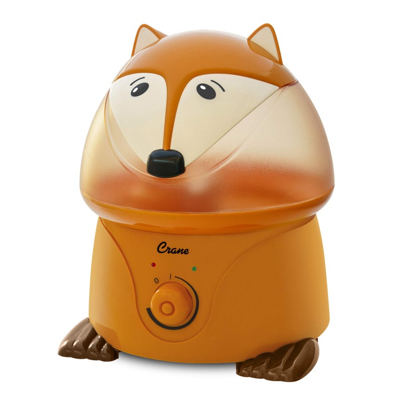 Crane 1 Gallon Animal Cool Mist Ultrasonic Humidifier for Kids' Bedroom and Nursery, Automatic Shut off, Adjustable Output, Fox - Image 1