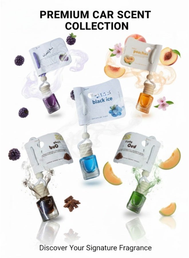سي جي اس طقم معطرات سيارة ميني ودلايات زجاج 5 قطع برائحة منعشة - Image 1