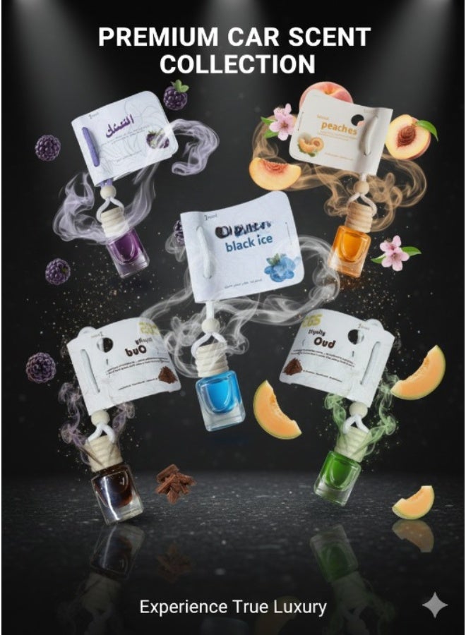 سي جي اس طقم معطرات سيارة ميني ودلايات زجاج 5 قطع برائحة منعشة - Image 2