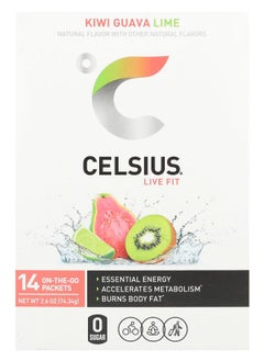 Celsius Live Fit Kiwi Guava Lime 14 OnTheGo Packets 0.19 oz (5.31 g) Each 