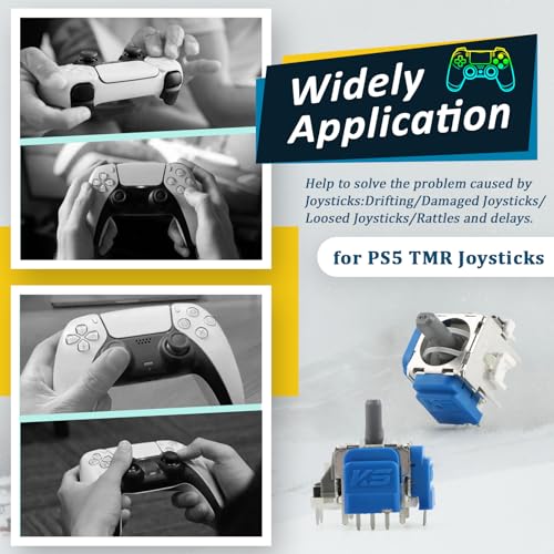 YWLRONG 2Pack Joysticks for PS5 TMR Electromagnetic Joystick Replacement for Sony Playstation 5 PS5 Controller Anti-Drift Sticks with Thumbstick Accessories Parts with Repair Tools - Image 2