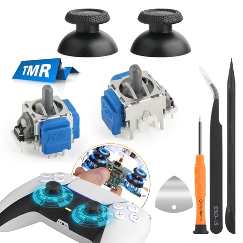 YWLRONG 2Pack Joysticks for PS5 TMR Electromagnetic Joystick Replacement for Sony Playstation 5 PS5 Controller Anti-Drift Sticks with Thumbstick Accessories Parts with Repair Tools - Image 1
