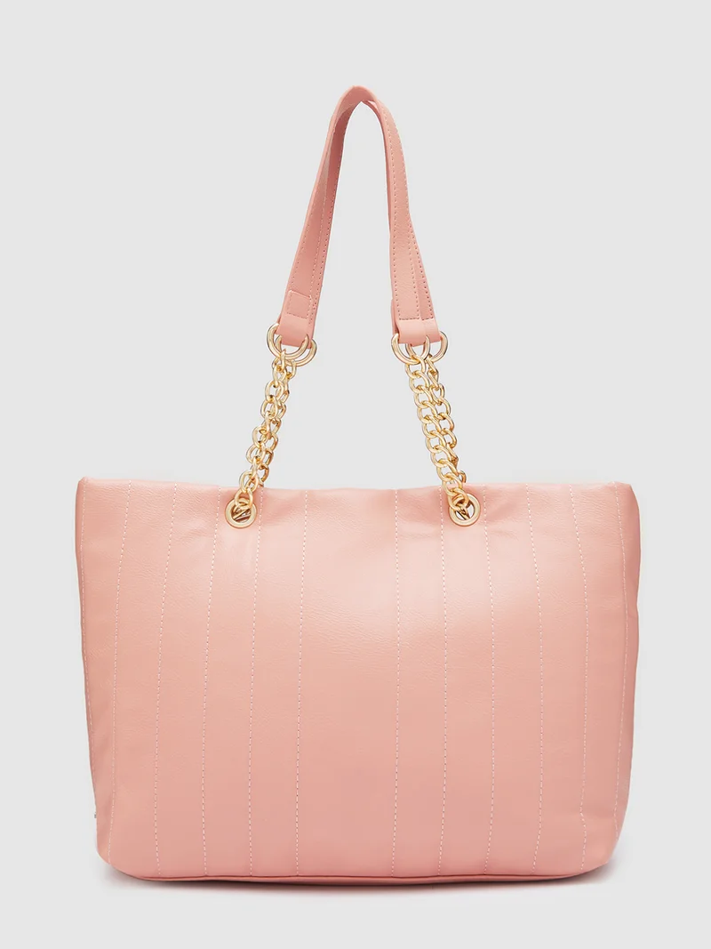 globus Globus Women Taupe Self Design Casual Tote Bag