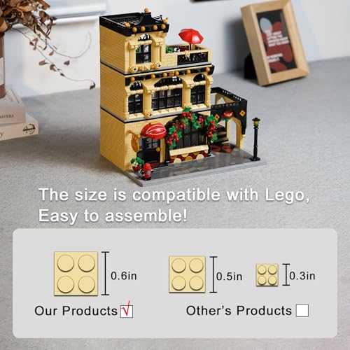 ENJBRICK Flowers City Restaurant Assembly Square Building kit for Adutls,Creator Building Sets for Girls 8-12 Years 1489 pcs - Image 2