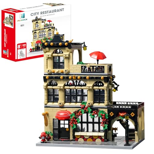 ENJBRICK Flowers City Restaurant Assembly Square Building kit for Adutls,Creator Building Sets for Girls 8-12 Years 1489 pcs - Image 1