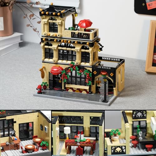 ENJBRICK Flowers City Restaurant Assembly Square Building kit for Adutls,Creator Building Sets for Girls 8-12 Years 1489 pcs - Image 4