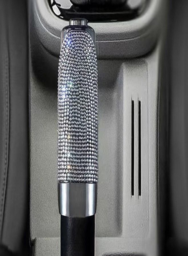 Car mounted diamond inlaid handbrake housing Car interior Universal handbrake brake protective sleeve Handbrake housing Pull handle cover modification - Image 3