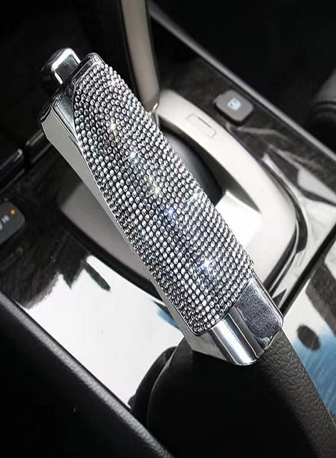 Car mounted diamond inlaid handbrake housing Car interior Universal handbrake brake protective sleeve Handbrake housing Pull handle cover modification - Image 4